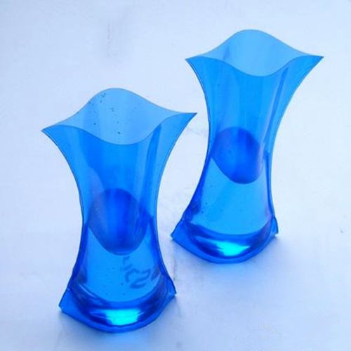 塑料制品厂供应塑料瓶 透明pvc花瓶 环保材质 精美不怕摔塑料花瓶